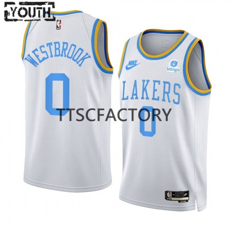 Maillot Basket Los Angeles Lakers Russell Westbrook 0 Nike 2022-23 Classic Edition Blanc Swingman - Enfant